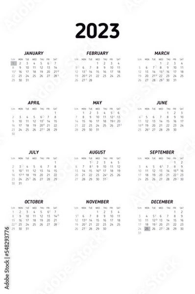 Obraz Pocket Calendar 2023 - EN