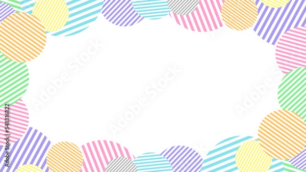 Fototapeta 縞模様の水玉のフレーム