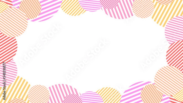 Fototapeta 縞模様の水玉のフレーム