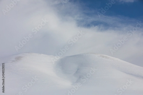 Obraz Snowy Mountains in the Kars Province, Kars Turkey