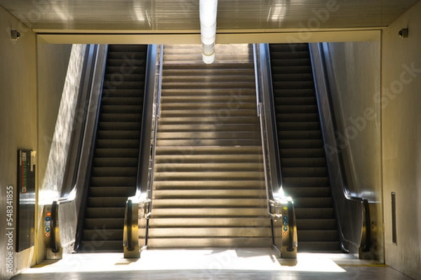 Obraz Inside a modern subway station.