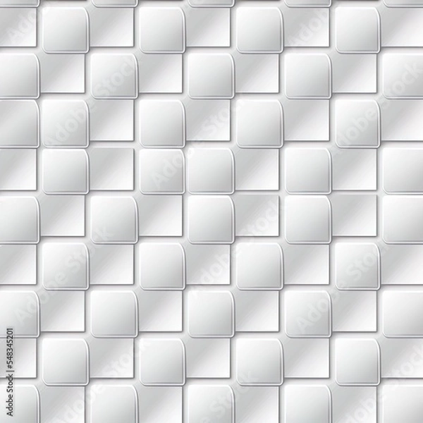 Fototapeta White square tiled texture background