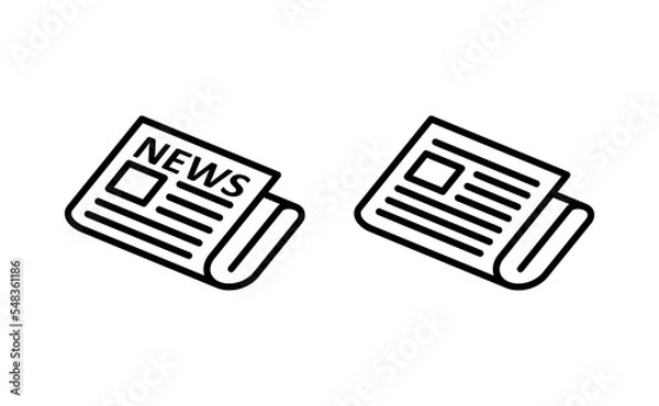 Fototapeta Newspaper icon vector for web and mobile app. news paper sign and symbolign