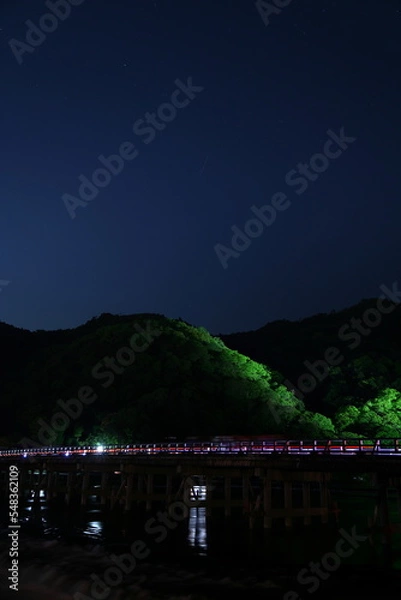 Obraz 渡月橋　嵐山　京都　日本