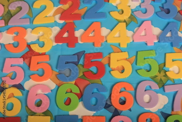 Fototapeta colorful numbers
