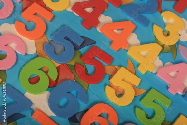 Fototapeta colorful numbers
