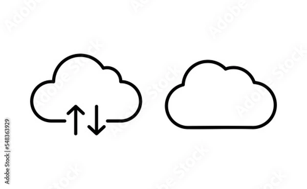Fototapeta Cloud icon vector for web and mobile app. cloud sign and symbol