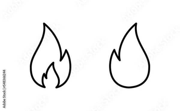 Obraz Fire icon vector for web and mobile app. fire sign and symbol