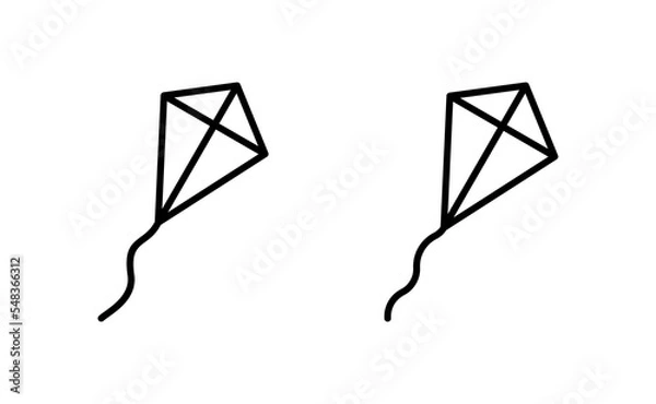 Fototapeta Kite icon vector for web and mobile app. kite sign and symbol