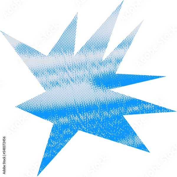 Fototapeta Abstract transparent halftone grunge burst shape.