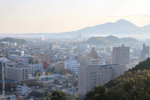 Fototapeta 本丸からの眺望・米子城跡（鳥取県・米子市）
