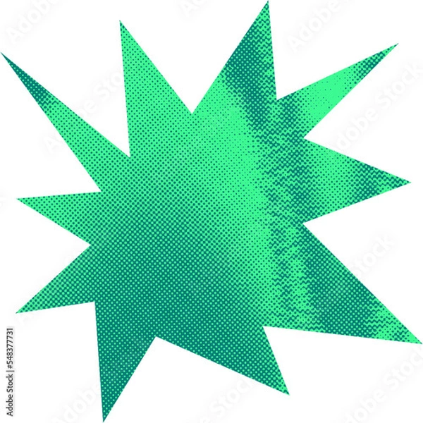 Fototapeta Abstract transparent halftone grunge burst shape.