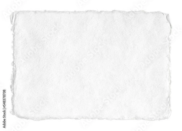 Fototapeta 背景自由の切り抜き用、手漉き和紙の耳付きフレーム	