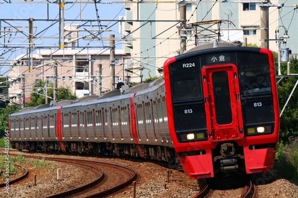 Fototapeta 通勤電車 鹿児島本線813系