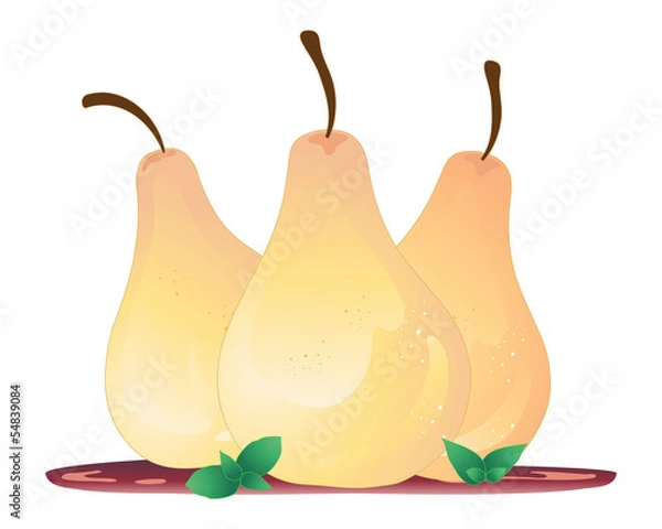 Fototapeta poached pears