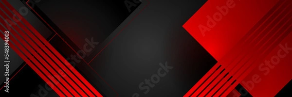 Obraz Background with red and black parts for comparison. Halftone dots on two color background, minimal pattern. Vector illustration, EPS10