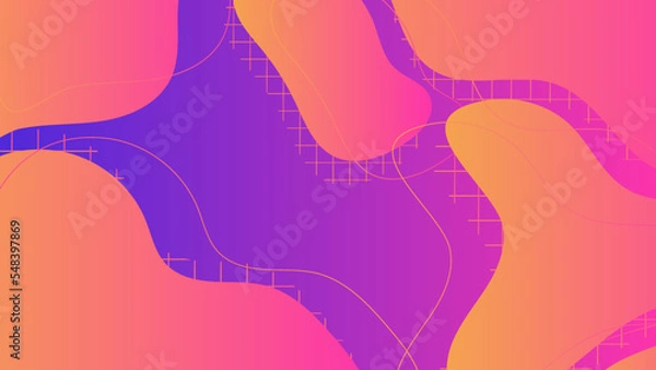 Fototapeta Vivid Abstract background with dynamic effect. Motion vector Illustration..Trendy gradients. Can be used for advertising, marketing, presentation.
