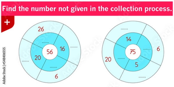Fototapeta Mathematical operations. Math intelligence question, Addition subtraction and operation