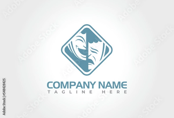 Obraz Logo design for companies, production, entertainment, music, recording studio and masking.