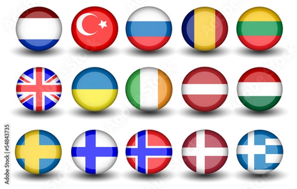 Fototapeta flagi pinezka