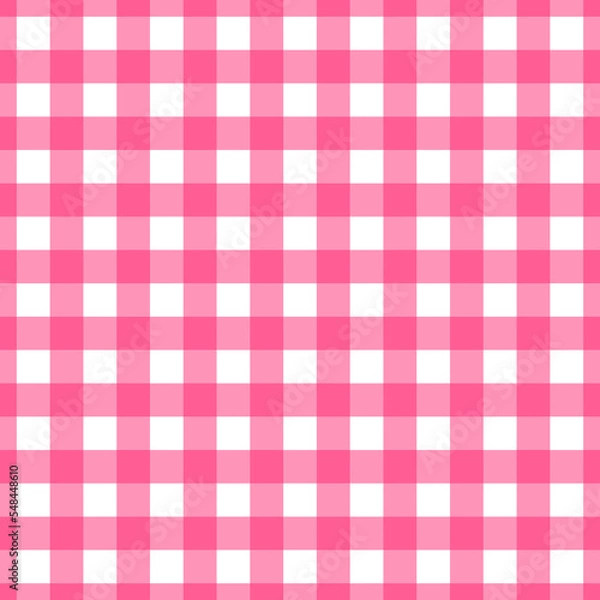 Fototapeta Pink Buffalo Plaid Pattern Seamless Background