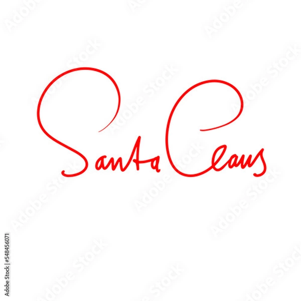 Obraz the signature of Santa Claus. autograph on a letter to a child
