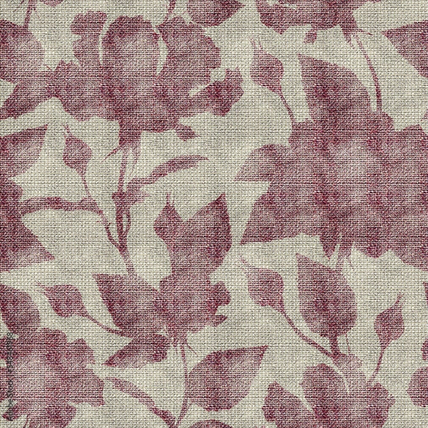Obraz Gobelin. Drawing with roses. Textile. Seamless pattern. 