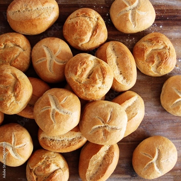 Fototapeta helle Weizenbrötchen