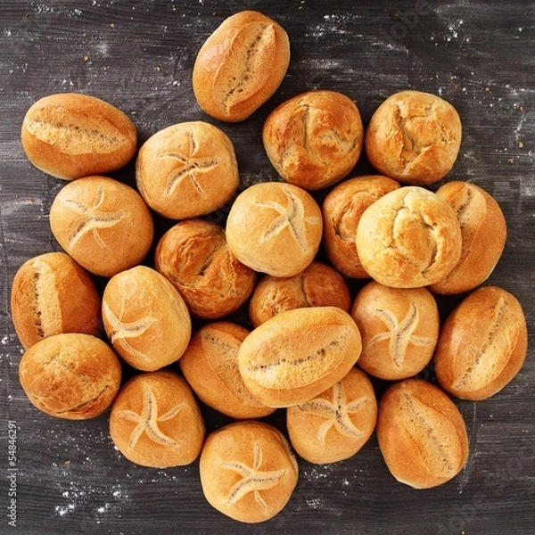Fototapeta verschiedene Weizenbrötchen