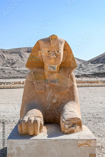 Fototapeta The colourful Sphinx in the Valley of the Kings.