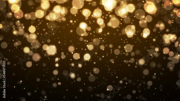 Obraz 金のパーティクル。キラキラ背景