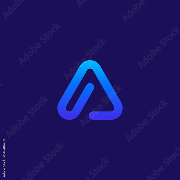 Fototapeta TECHNOLOGY LETTER A LOGO