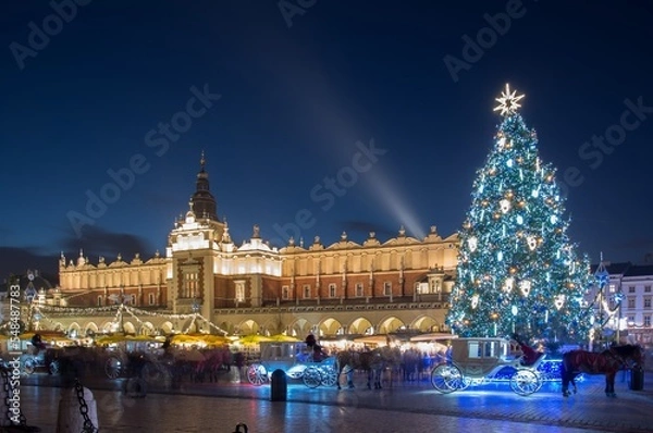 Obraz Świąteczny rynek Cracow