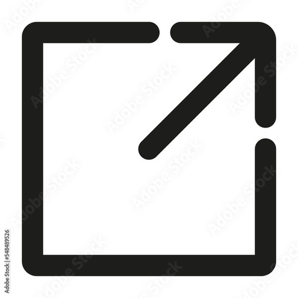 Fototapeta External link icon on white background. Vector illustration. EPS 10.