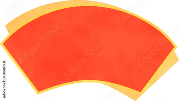 Obraz 扇形のラベル　赤