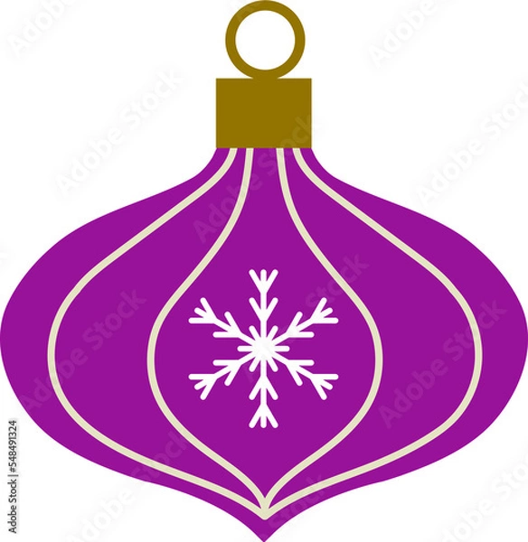 Obraz Purple Snowflake Christmas Tree Ornament