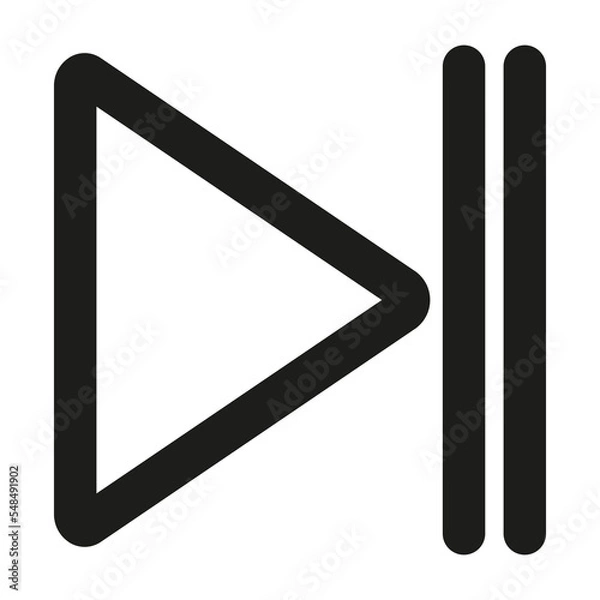Fototapeta Next player icon on white background. Vector illustration. EPS 10.