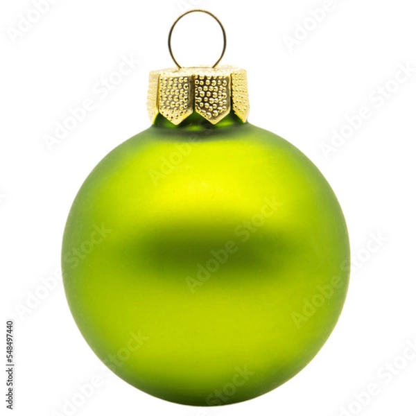 Obraz single green christmas tree ball