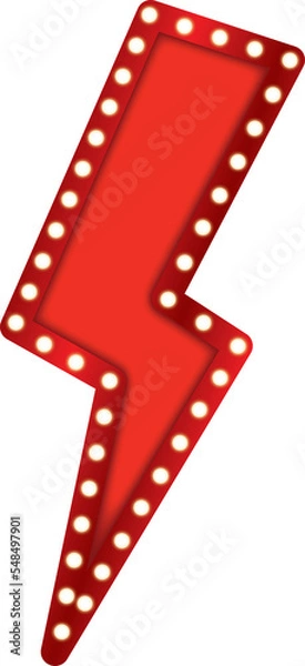 Fototapeta Card Thunder Flash Light Bulb Lightbox Banner