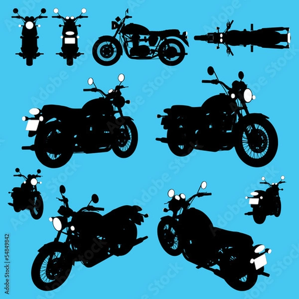 Fototapeta vector silhouette Motorcycle