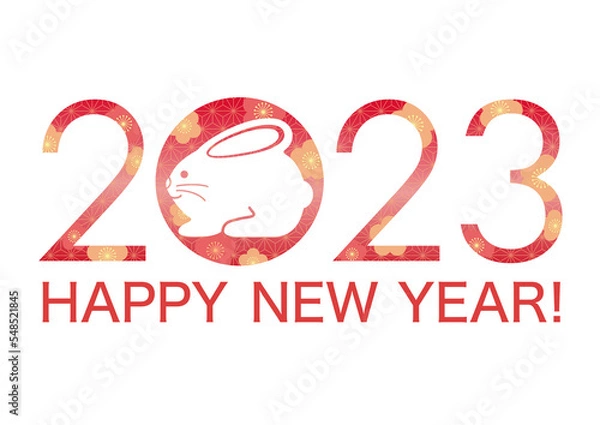 Obraz happy new year 2023 rabbit