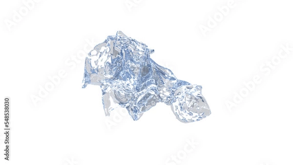 Fototapeta 3d realistic water splashing, aqua, clear liquid splash.  PNG alpha channel.