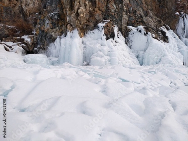 Obraz snow on the river