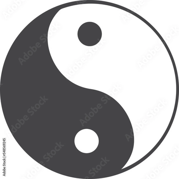 Fototapeta Yin and yang symbol. Ancient chinese balance sign