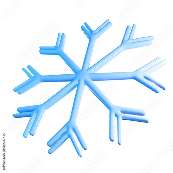 Obraz 3d snowflake png element