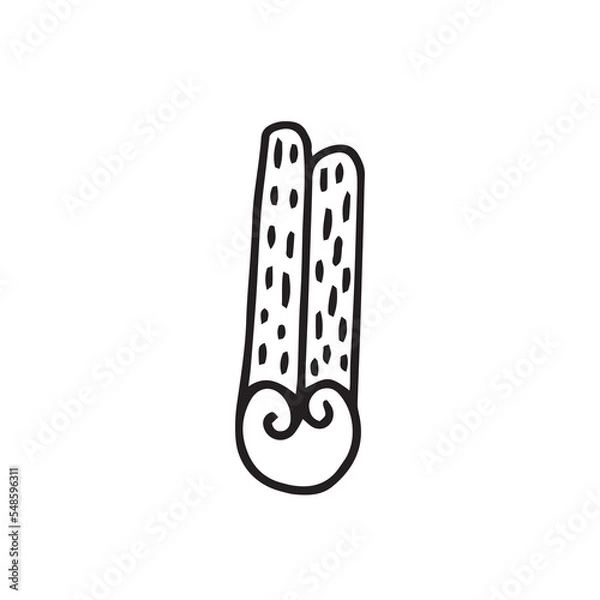 Obraz Doodle vector cinnamon illustration