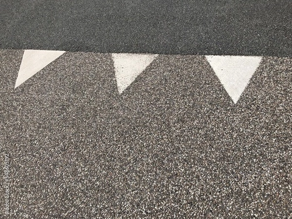 Obraz asphalt background with yield lines