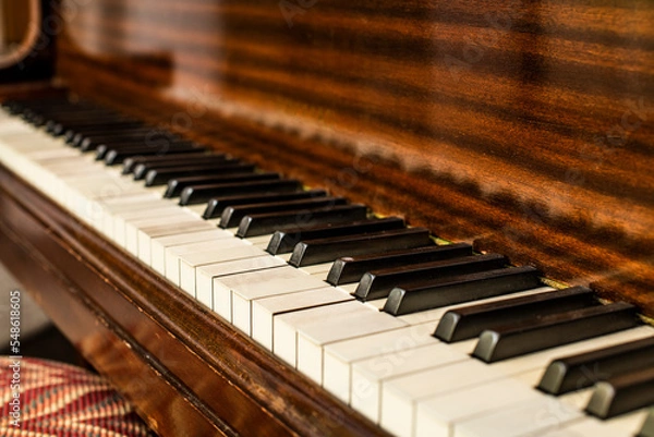 Obraz piano keys close up
