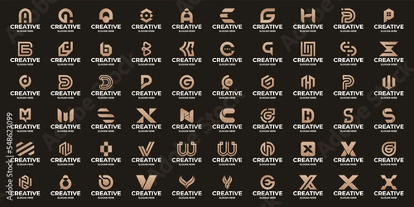 Fototapeta Mega logo monogram letter A to z collection.