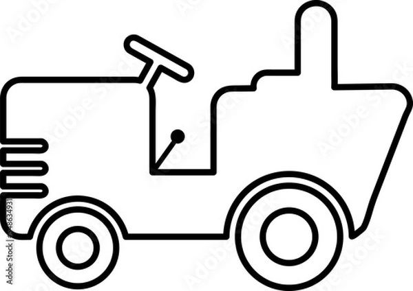 Obraz  lawn mower icon vector design trendy on white background 